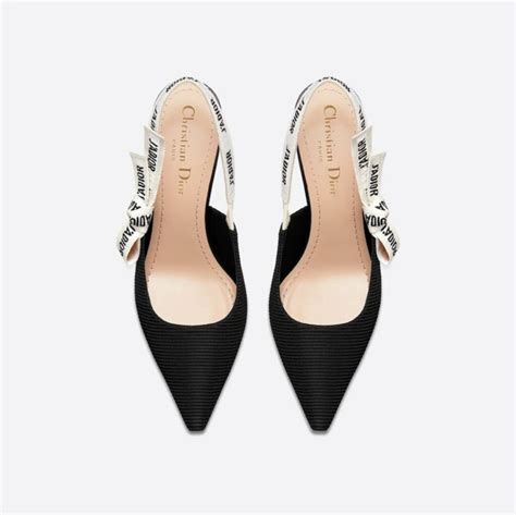 decollete slingback dior|Décolleté slingback J'Adior Tessuto tecnico nero .